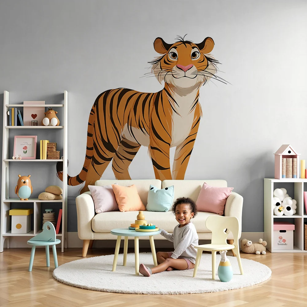 Tapet s's zablelen tigar | Ocharovatelna ilustratsiya na tigar