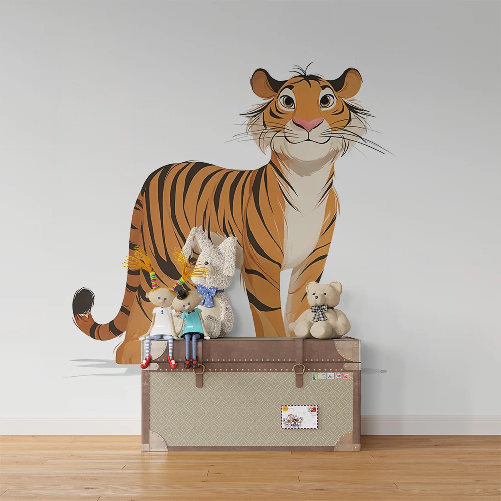 Tapet s's zablelen tigar | Ocharovatelna ilustratsiya na tigar