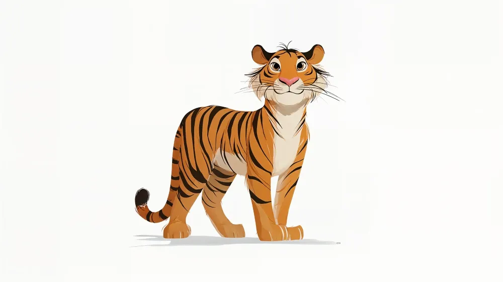 Tapet s's zablelen tigar | Ocharovatelna ilustratsiya na tigar