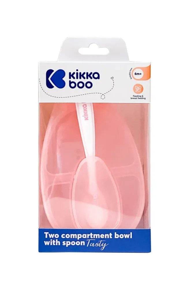 Купа с 2 отделения и лъжица Tasty Pink