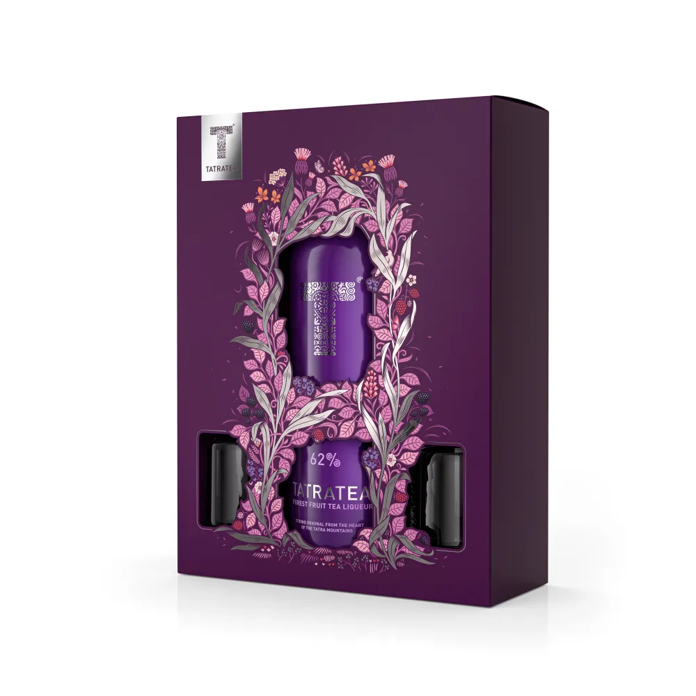 TATRATEA FOREST FRUIT GIFT BOX 62% ЧАЕН ЛИКЬОР С ДВЕ ЧАШИ, 700МЛ