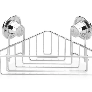 Етажерка за баня на едно ниво - ъглова TEKNO TEL TR DM 251, 21х21х15 см, Вакуум, Хром