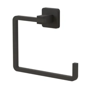 Закачалка за кърпа TEKNO TEL TR MG 335B, 19х14х6 см, Закрепване с дюбел, Матово черно