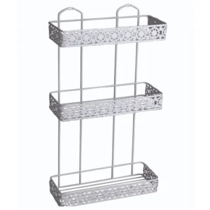 ПОСТАВКА ЗА БАНЯ TEKNO TEL BK-079W 3 нива с декор./бяло