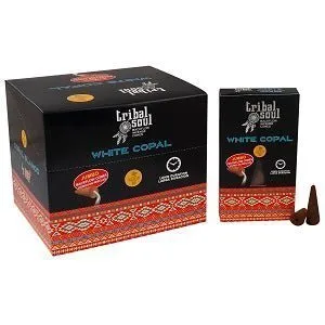 Бели копалови конуси за обратно горене на тамян Tribal Soul