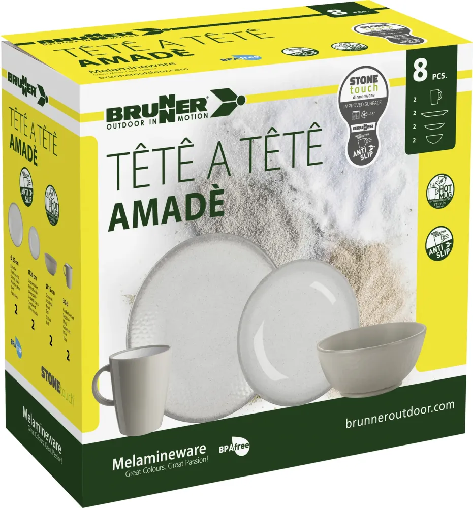 Меламинов Сервиз за хранене за 2 човека TÊTE-Â-TÊTE AMADE
