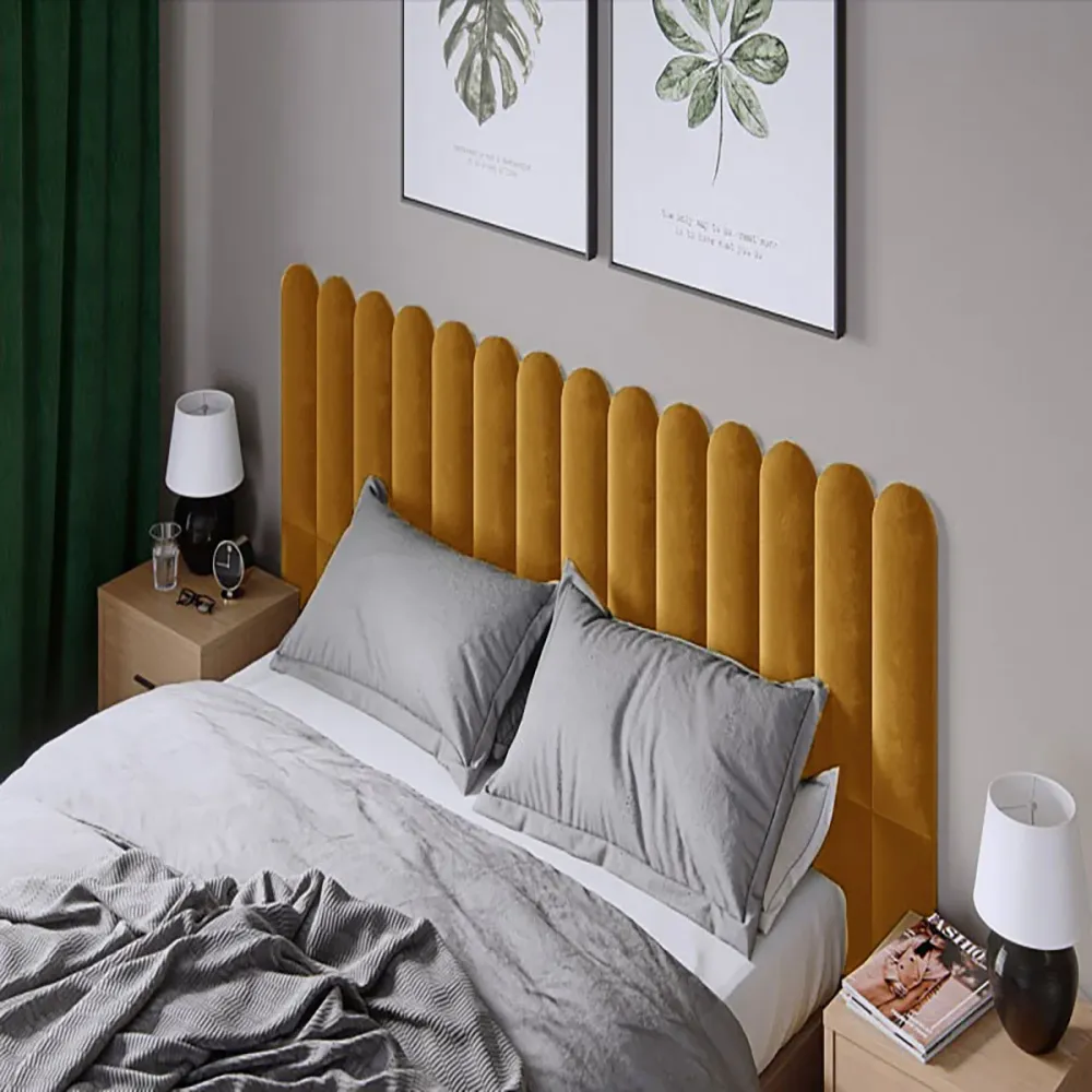 Тапициран панел Vilo OVAL 15X60 MUSTARD