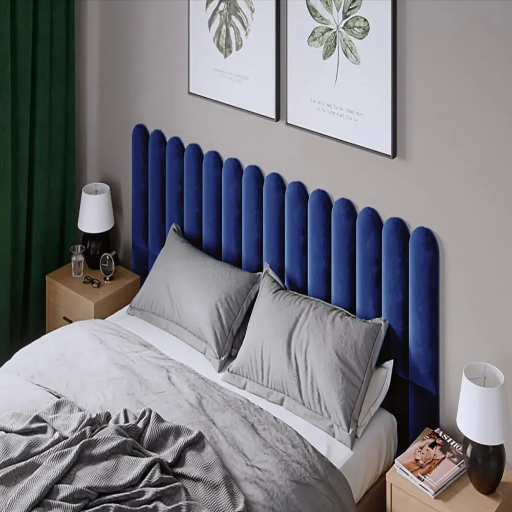 Тапициран панел Vilo OVAL 15X60 NAVY BLUE