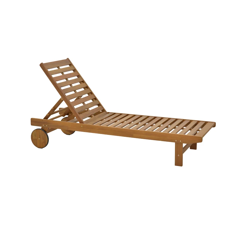 Шезлонг Weylar акациево дърво естествено 60x193x30