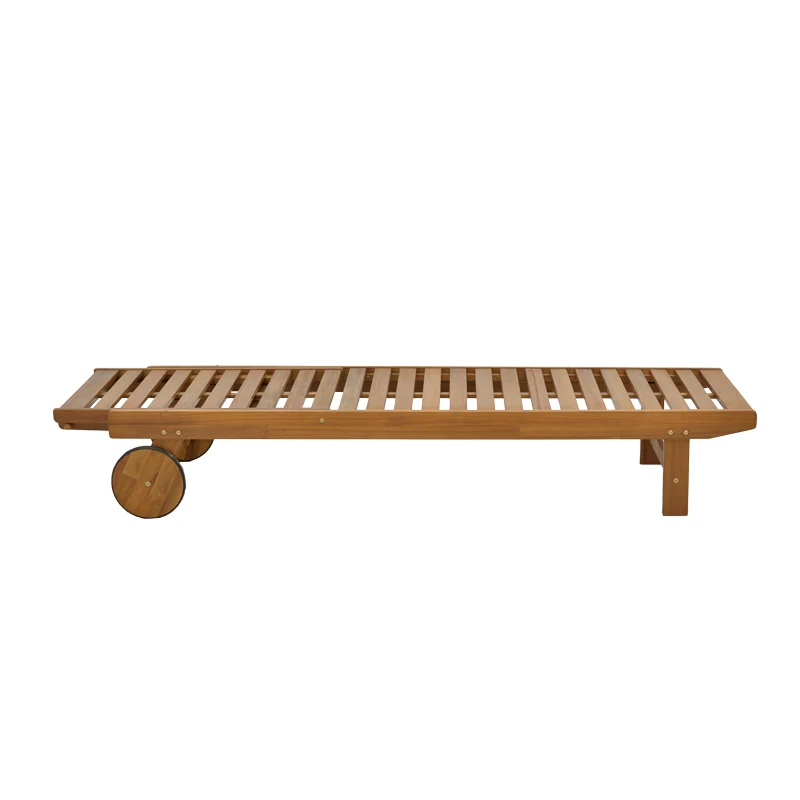 Шезлонг Weylar акациево дърво естествено 60x193x30