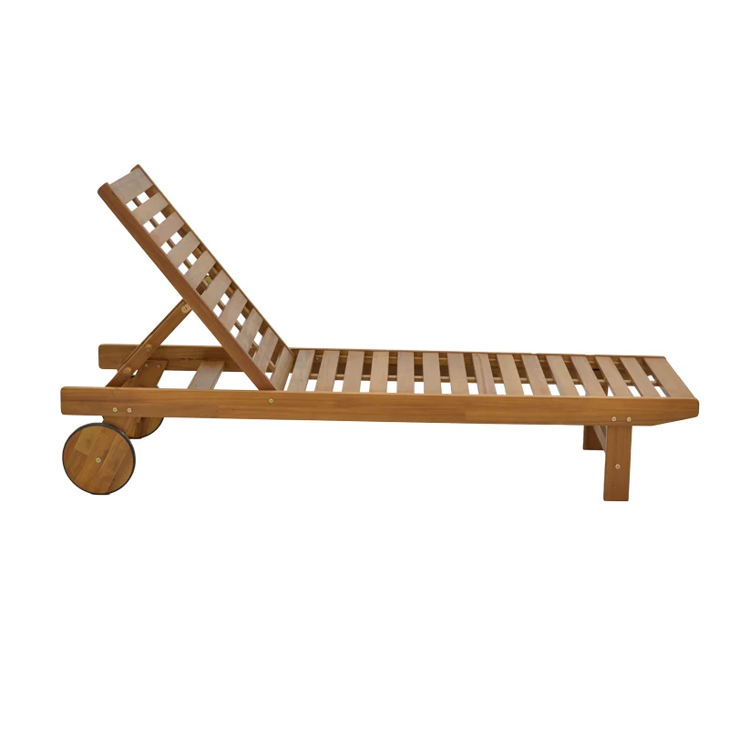 Шезлонг Weylar акациево дърво естествено 60x193x30