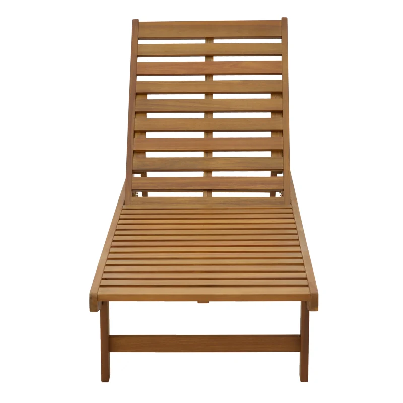 Шезлонг Weylar акациево дърво естествено 60x193x30