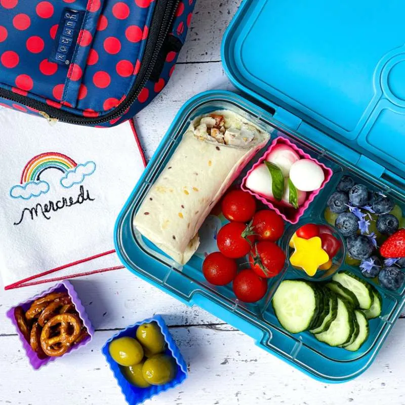 Yumbox - Силиконови форми за обяд - 6 бр. - Син/Зелен