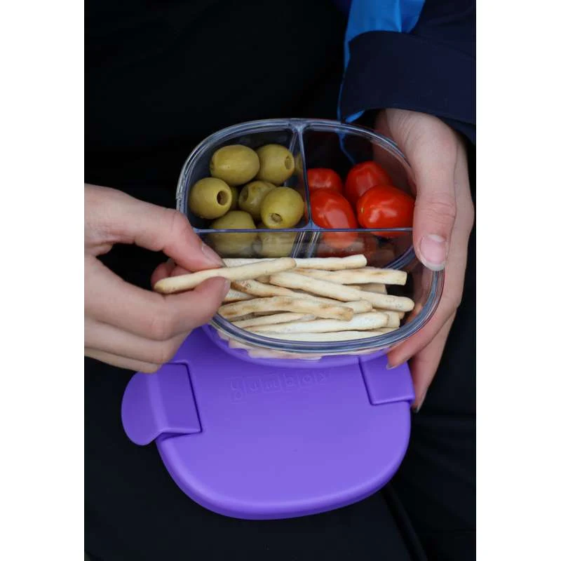 Yumbox Закуска - 3 отделения - Малина Розово