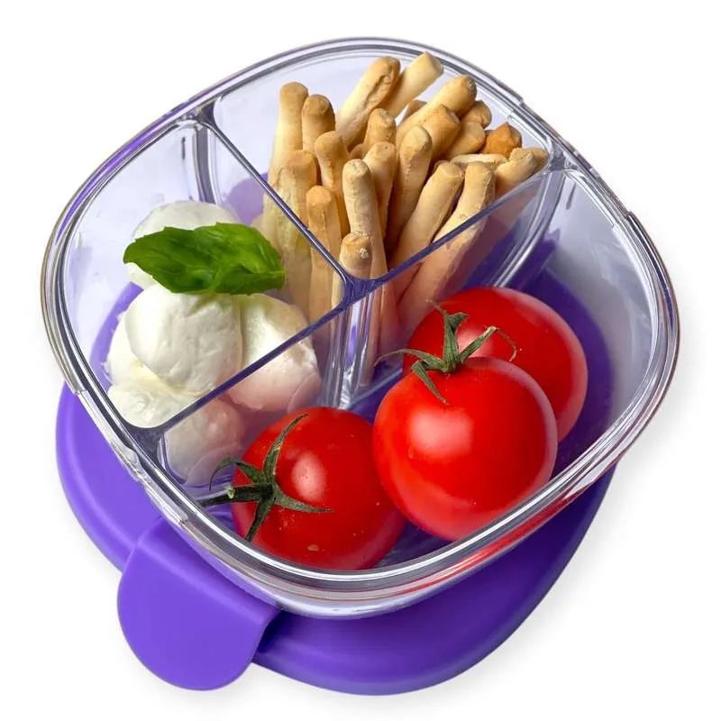 Yumbox Закуска - 3 отделения - Мъгливо лилаво