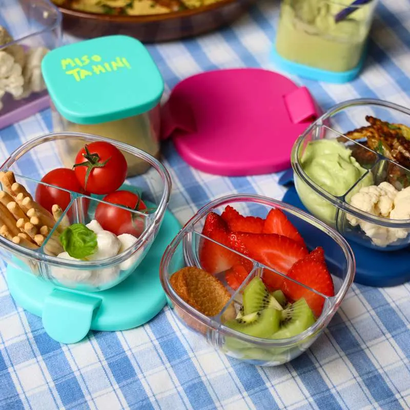 Yumbox Закуска - 3 отделения - Мъгливо лилаво
