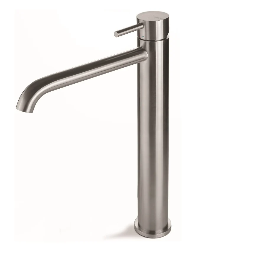 Висок смесител за мивка Vema Tiber Steel - инокс