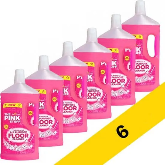 Pink Stuff Почистващ препарат за под 1 литър - 6 пакета