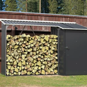 Duramax WoodStore Combo 8 x 3 със странично съхранение - антрацит