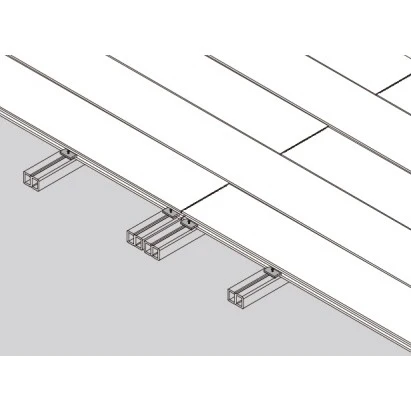 Подложен монтажен профил за WPC декинг 50x30 mm, L=2.0 м, черен